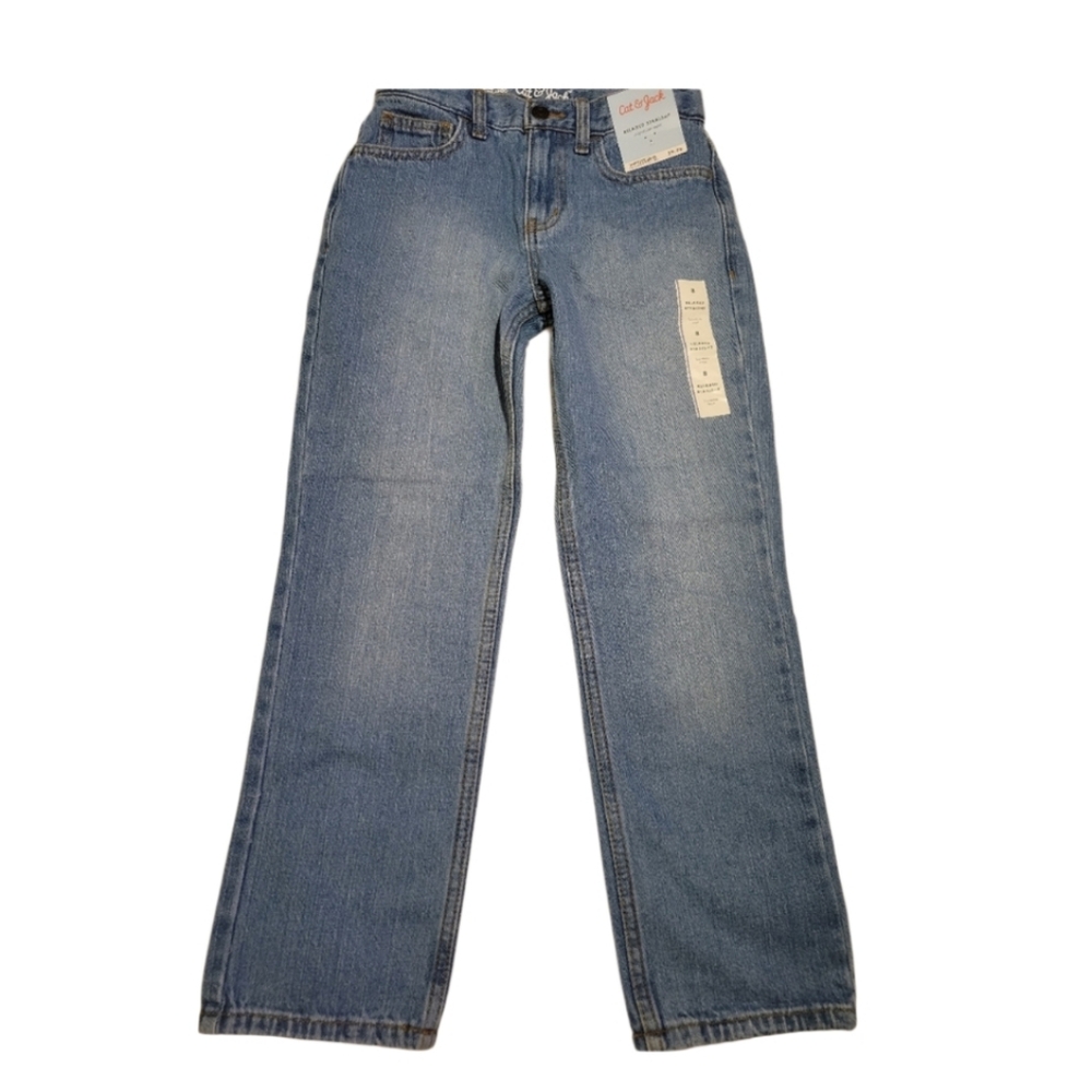 Boys NWT Cat & Jack Blue Straight Leg Jeans Classic Style - Picture 3 of 4